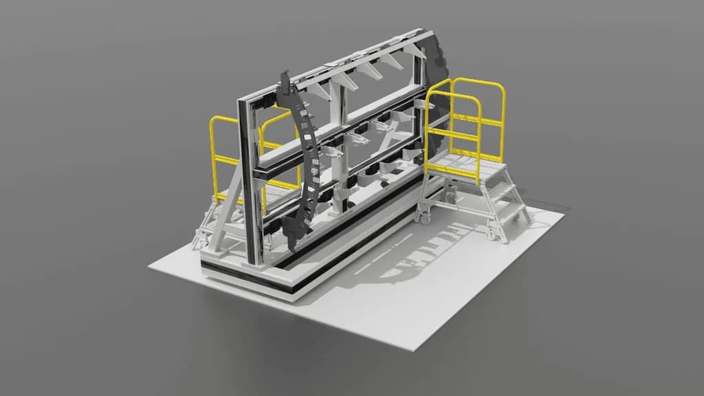 Contoured Airborne Rib Component - Precision Aerospace Machined Component