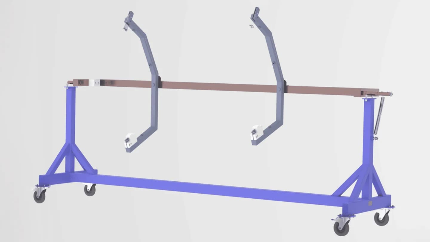 Long Segmented Airborne Support Rail - Precision Aerospace Machined Component